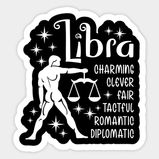 Libra zodiac positive traits Sticker